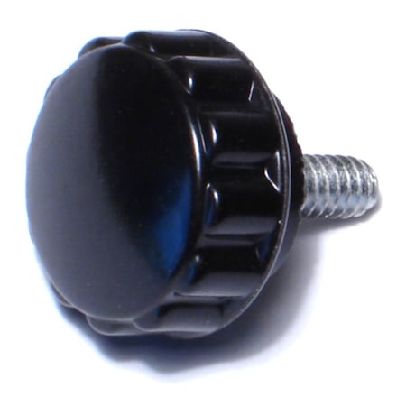 Midwest Fastener #10-24 x 7/8" Black Plastic Coarse Thread Knurled Knobs 4PK 78124